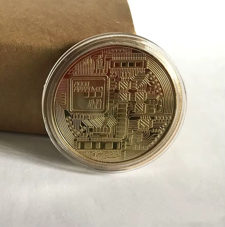 Pièce de monnaie Bitcoin plaquée or, Collection d'art à collectionner, cadeau commémoratif physique, Bit Casascius BTC, Imitation Antique en métal