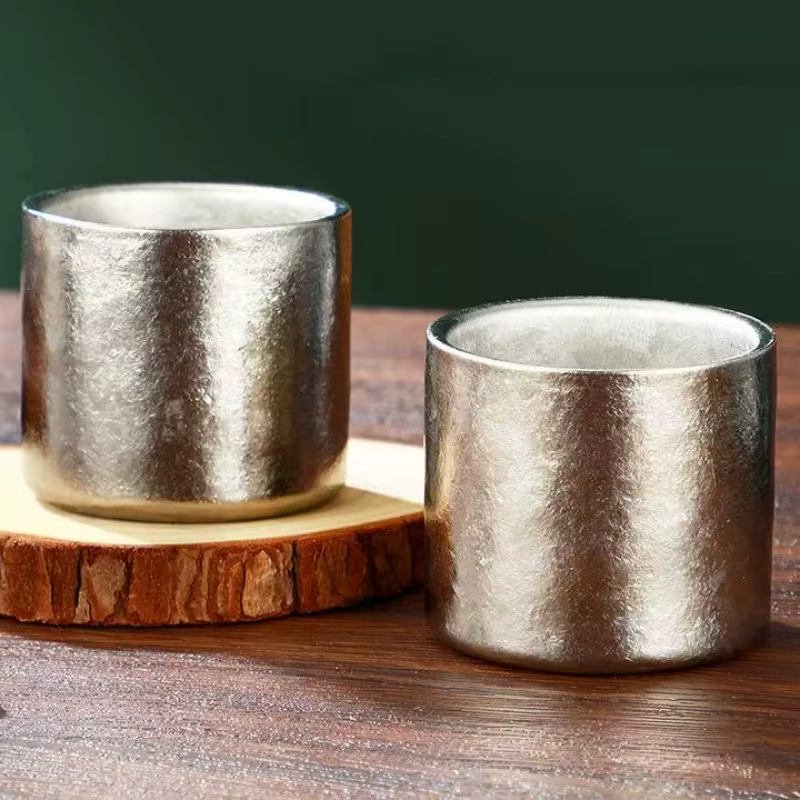 Mug à café mini en titane pur à double paroi