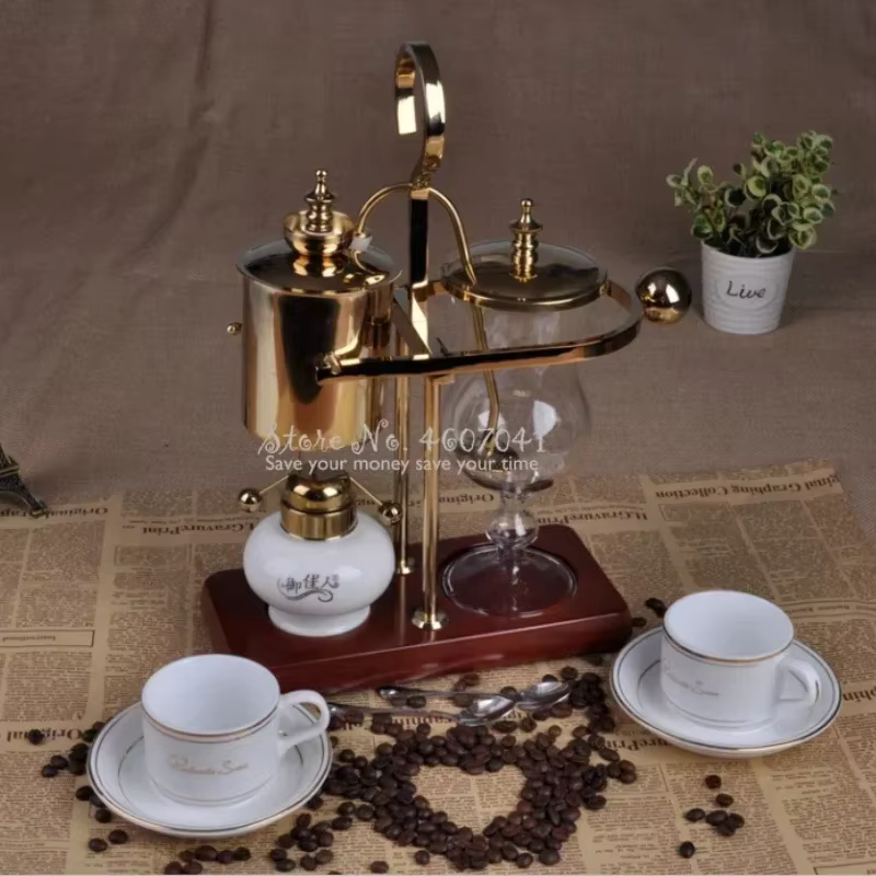 Cafetière de Siphon en verre or Rose de luxe pour 4 tasses