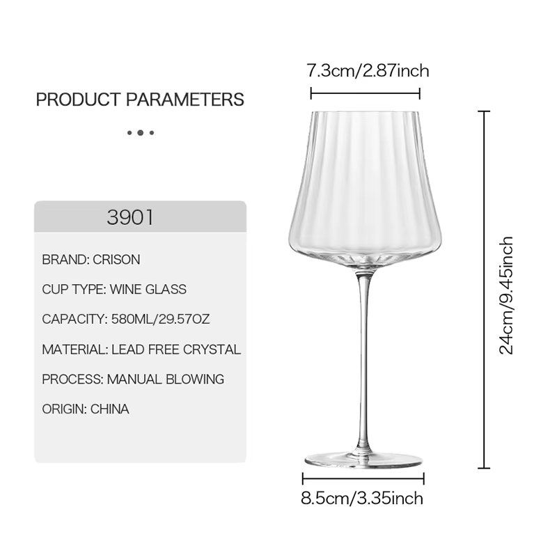 CRISON série haut de gamme verre de cristal rayure