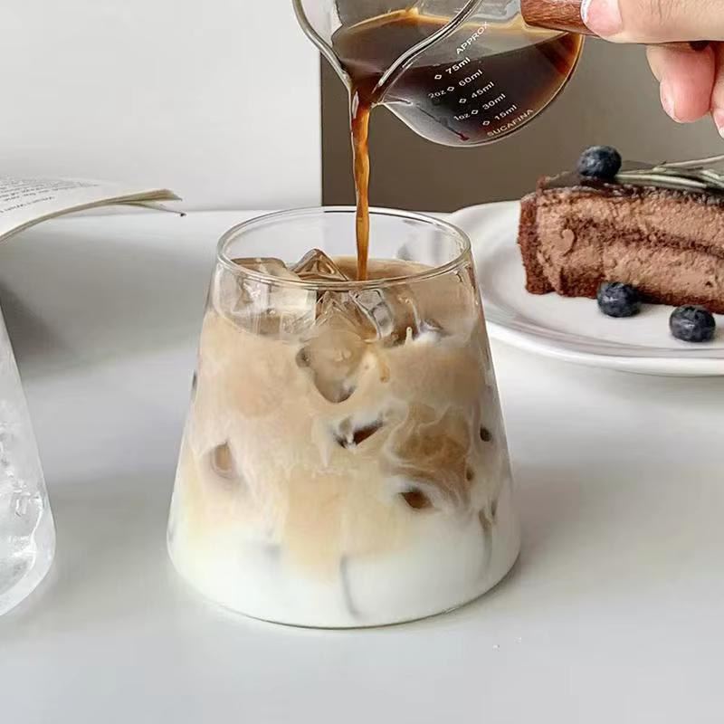 Tasse à bière en verre de montagne Fuji de style japonais