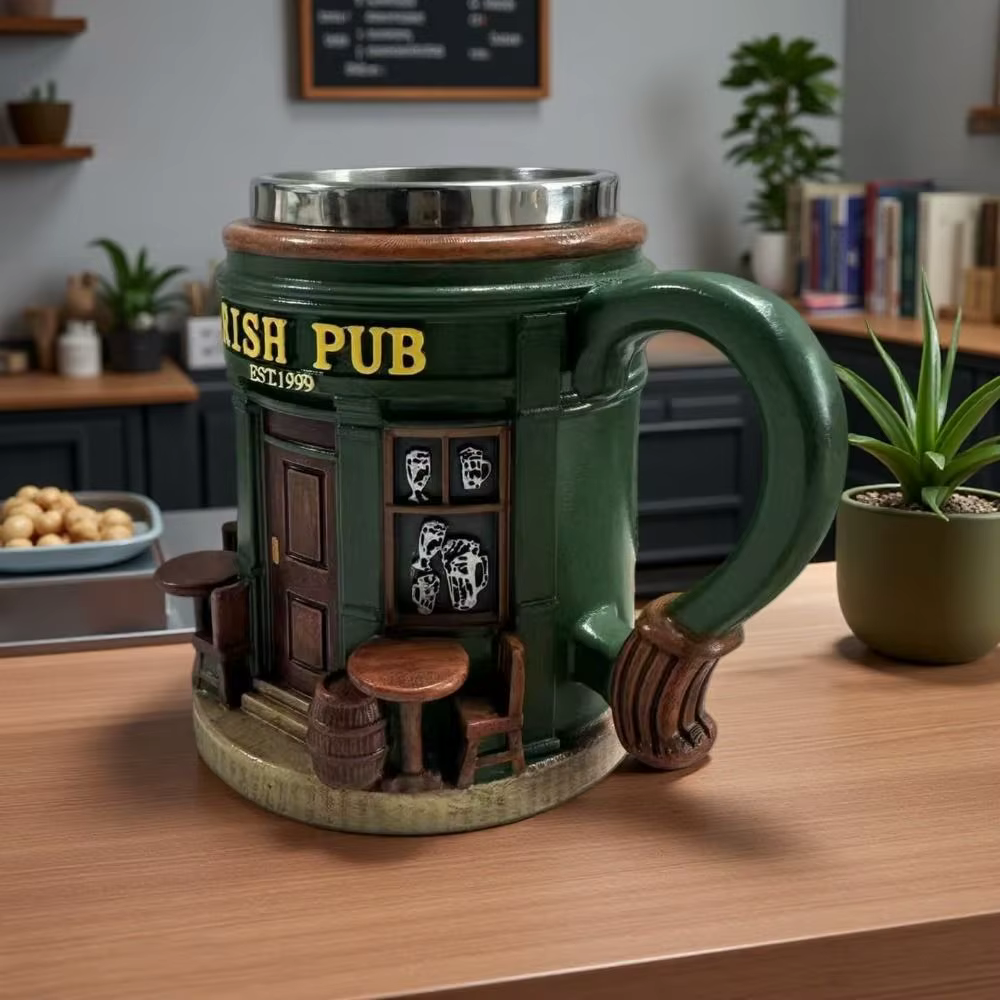 Mug à café en céramique avec poignée ergonomique confortable