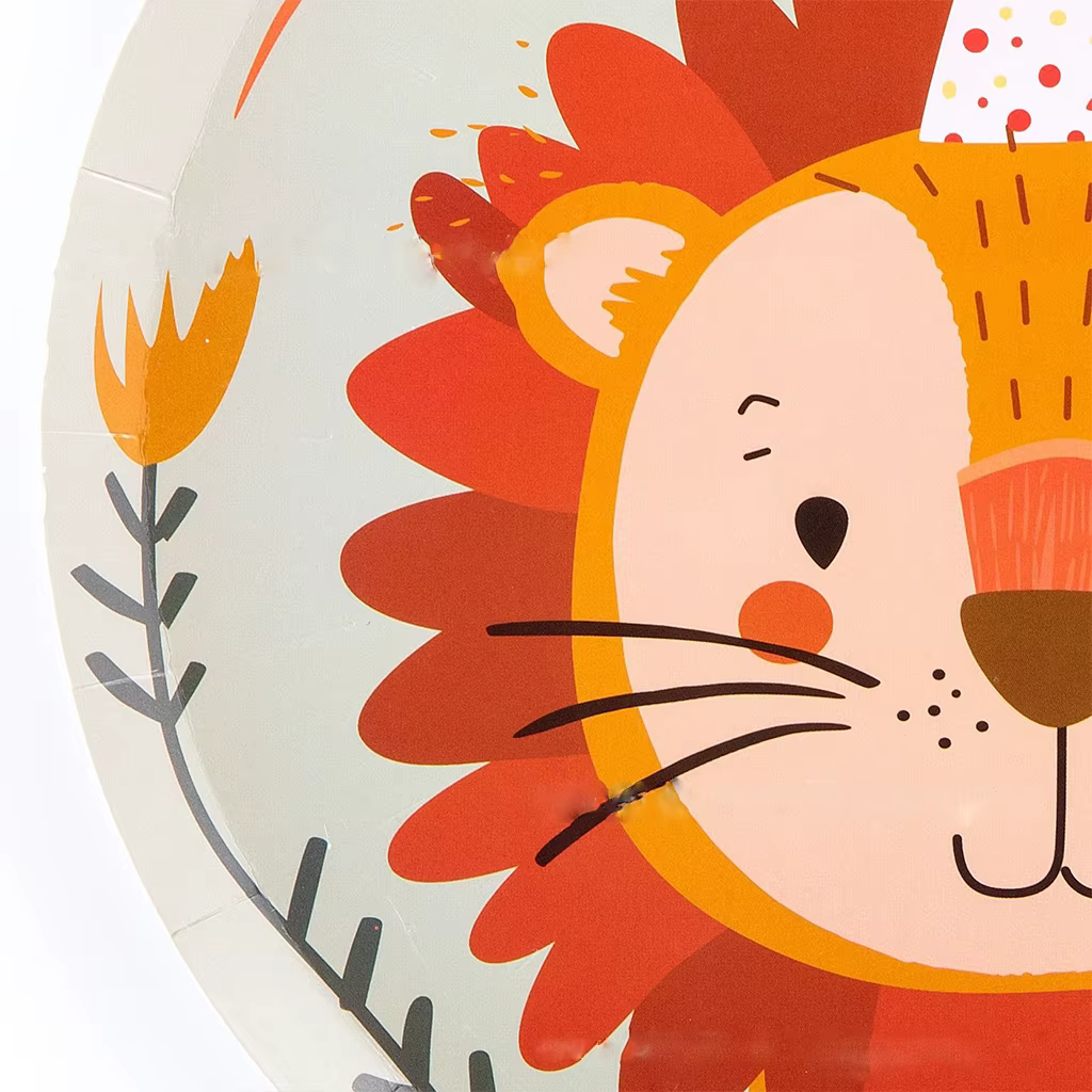 Assiettes en papier Lion
