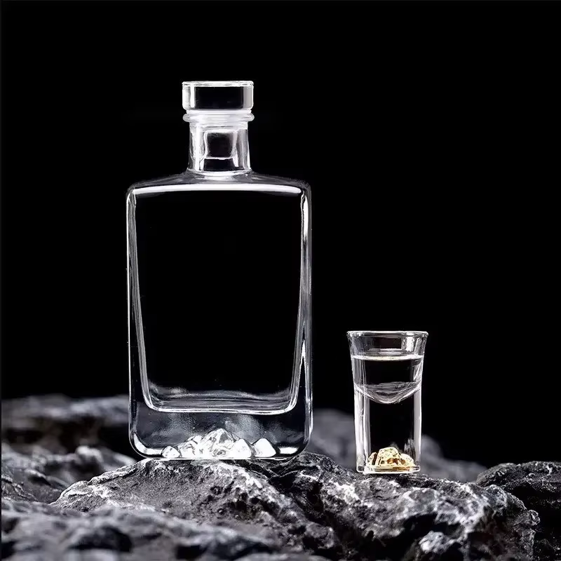 Carafe à whisky en verre transparent sans plomb