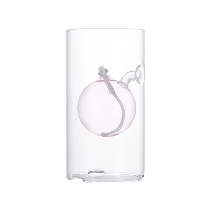 Lumière à huile en verre