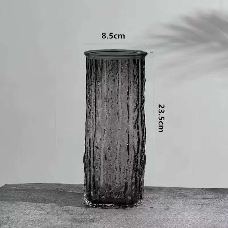 Vase de Glacier européen en verre Transparent