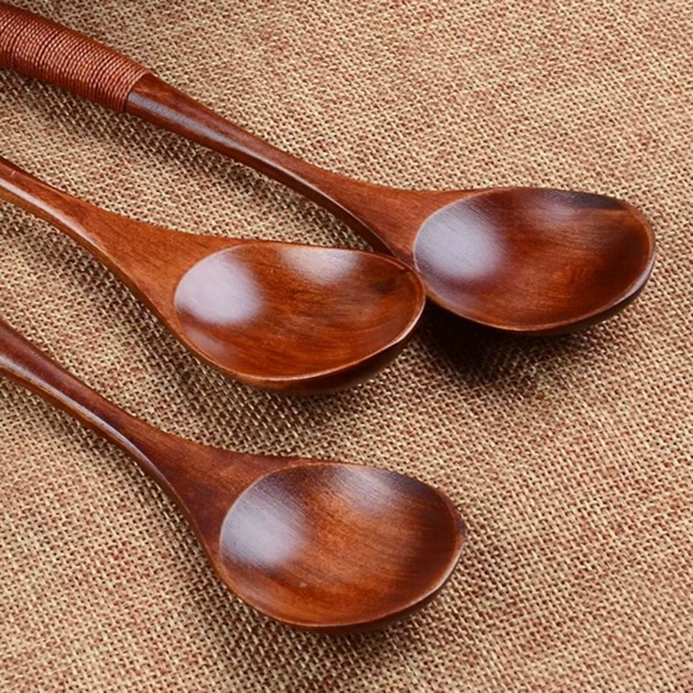 Cuillère en bois pour café et dessert, ustensile de cuisine, Cuillère à soupe