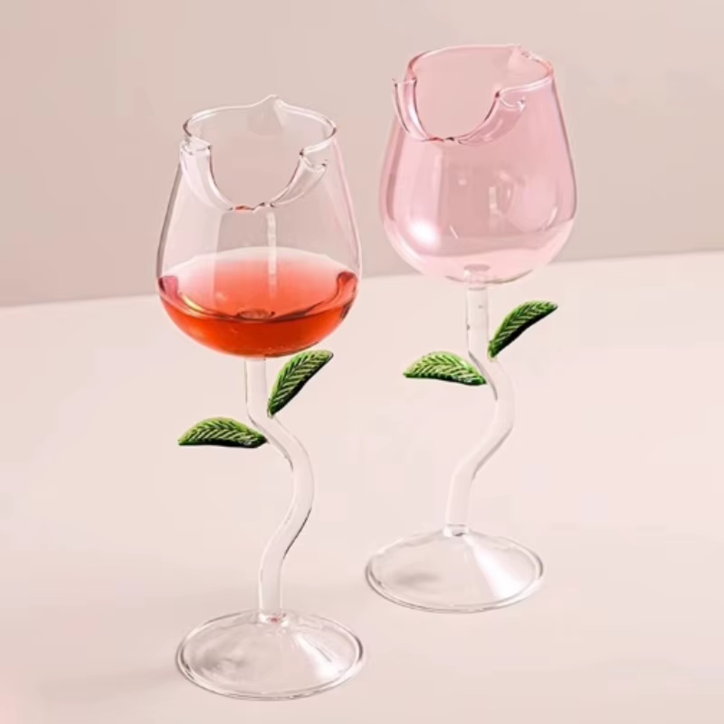 Verre à vin en or Rose
