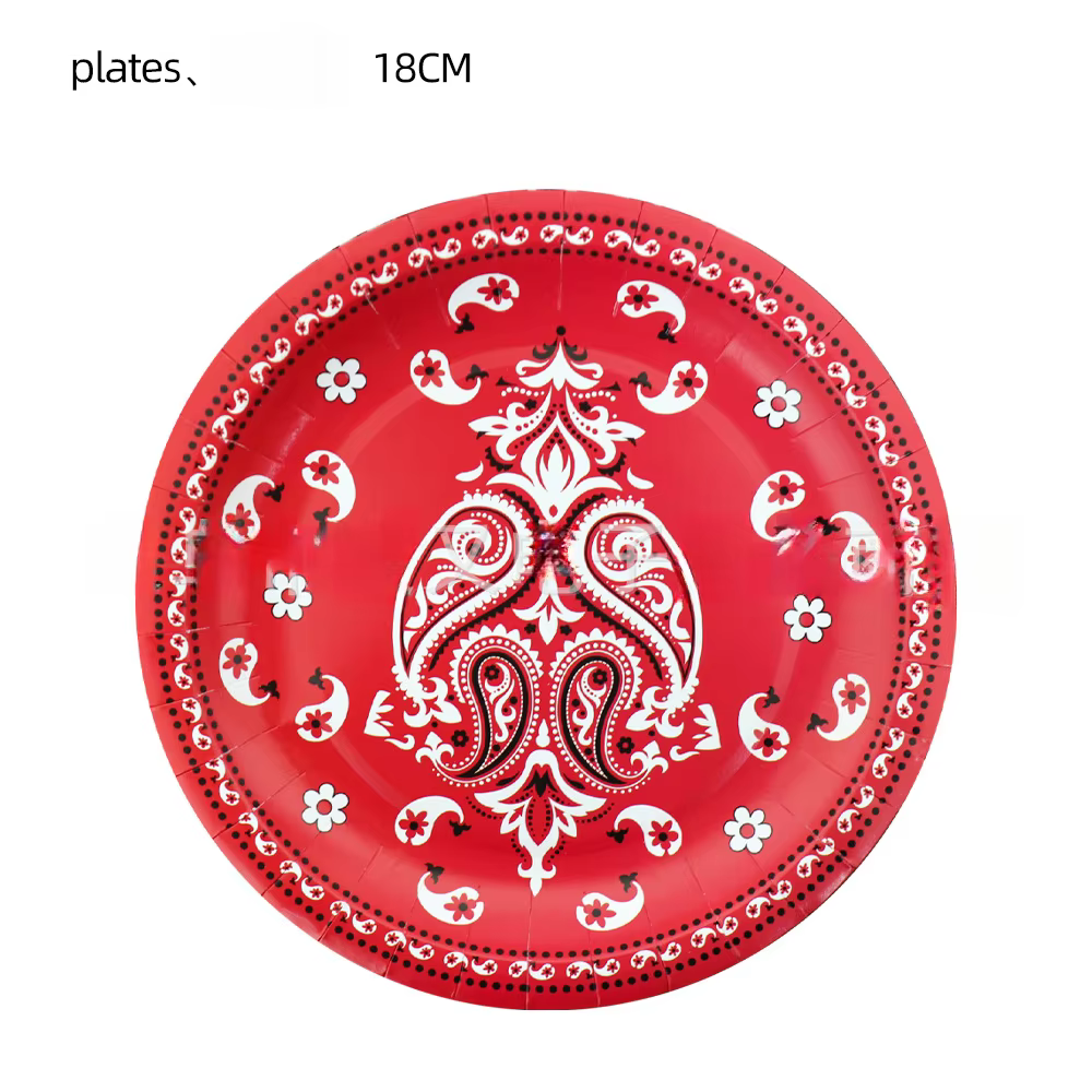 Ensemble de vaisselle jetable Western Cowboy : gobelets en papier