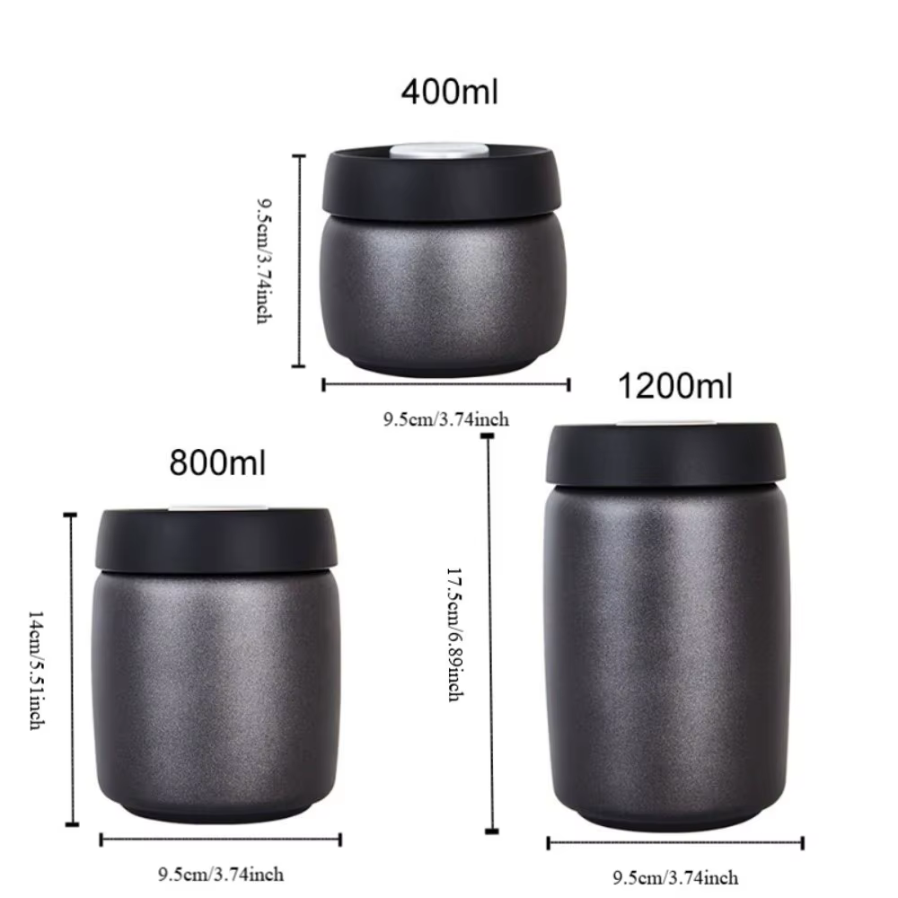 Pichet scellé sous vide en grains de café en acier inoxydable 304