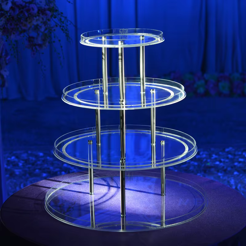 Verre à vin rond en acrylique à quatre couches avec circonférence