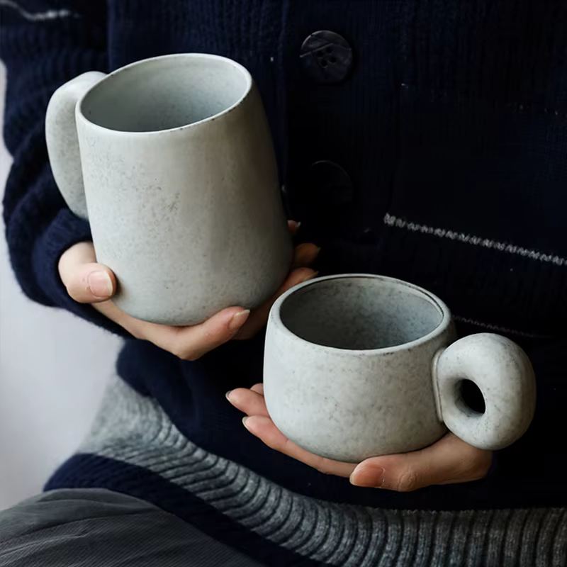 Tasse à café rétro en grès japonais