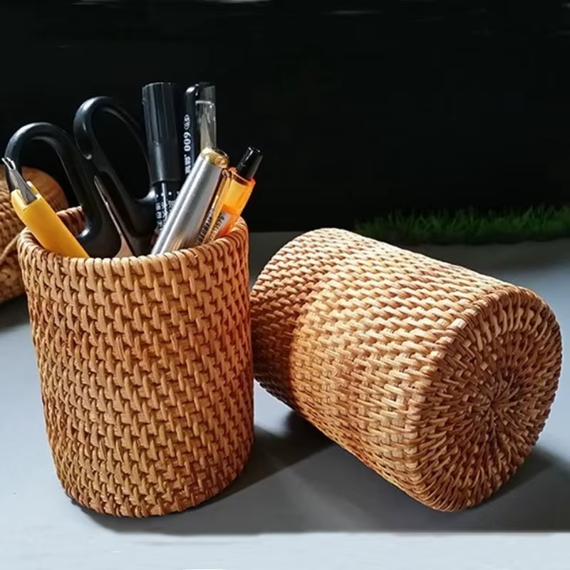 Organisateur de baguettes en rotin pour la maison