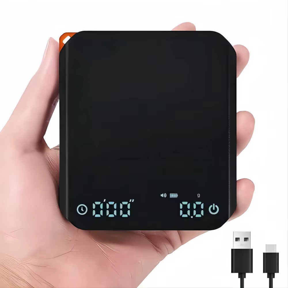 Mini balance à café avec écran LED, charge USB, minuterie, portable, haute précision, professionnelle, pour la maison, la cuisine, le café, accessoires à café