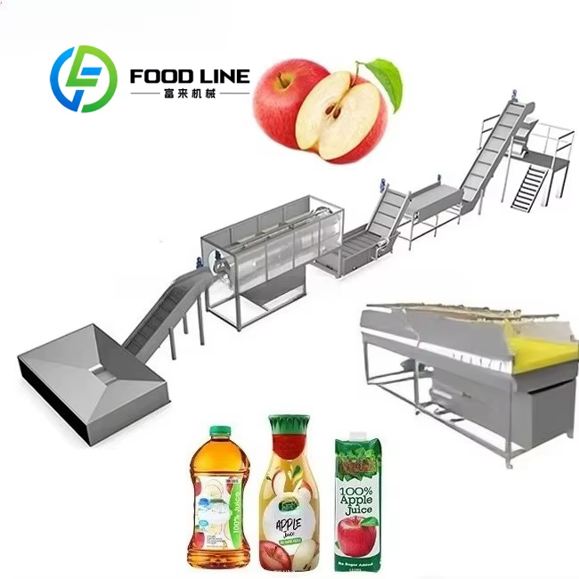 Ligne de production de jus de pomme après traitement, équipée d'un système de refroidissement, de mélange et de tamponnage pour la suite de la production de boissons