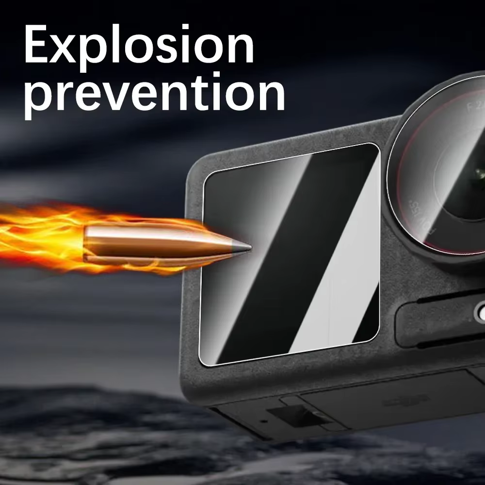 Protecteur d'écran HD pour DJI Osmo Action 6 5 4 3 Action 5 Pro, Film de protection d'objectif de caméra en verre trempé Ultra-clair, accessoires