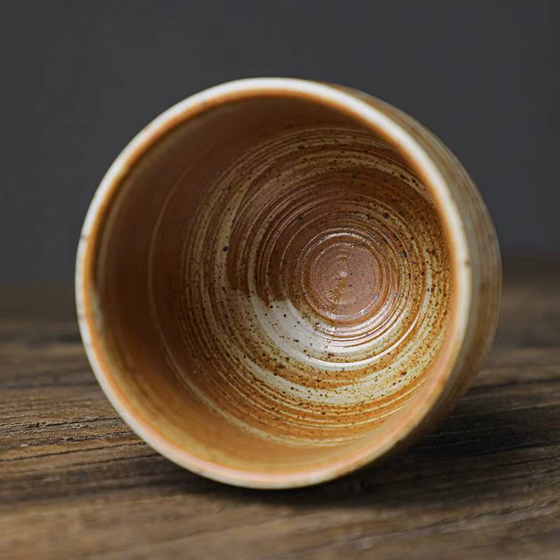 Tasse à café en poterie artisanale émaillée à la main