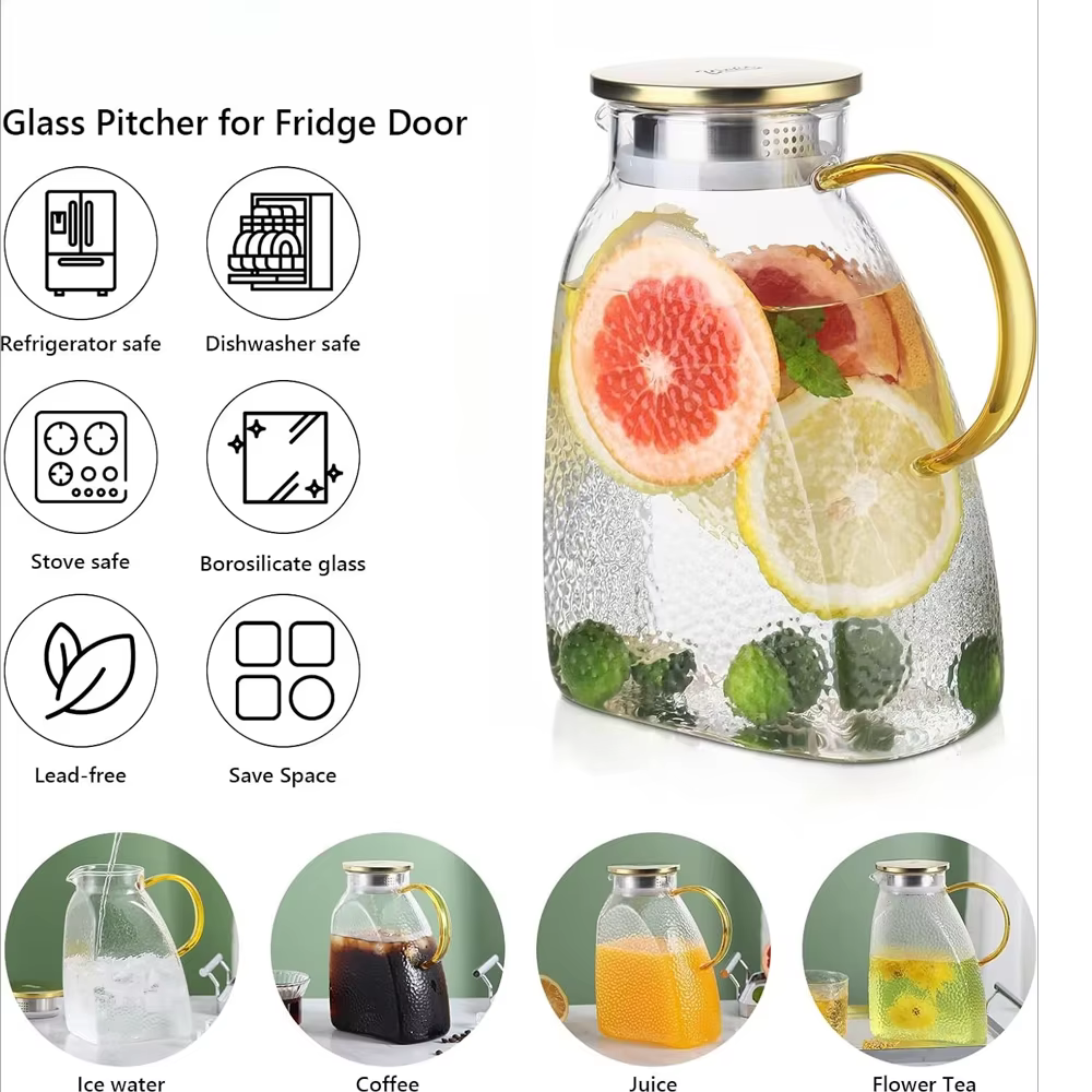 Pichet d'eau en verre de 1