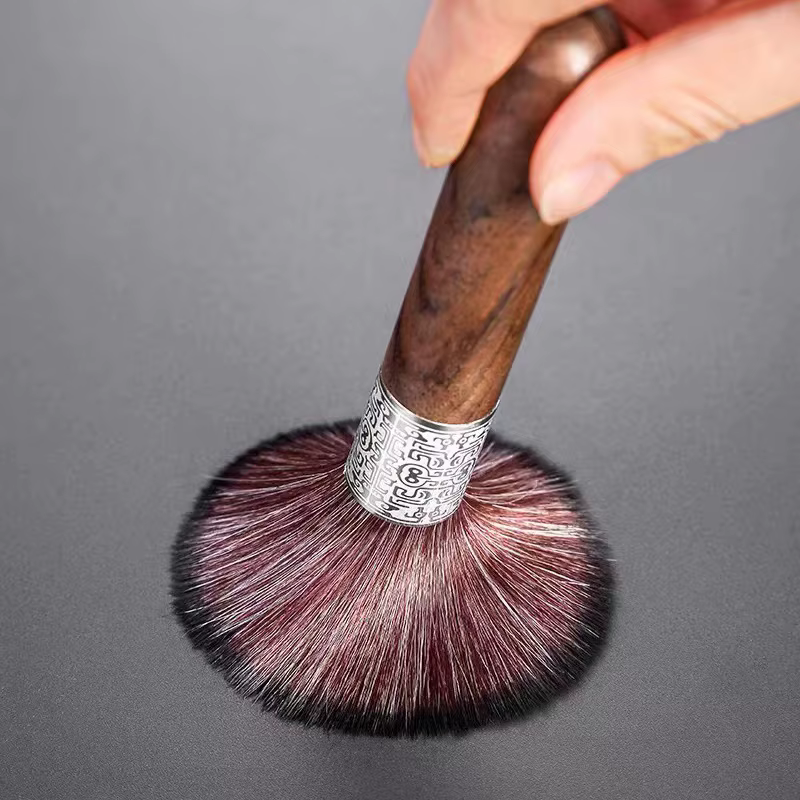 Brosse de lavage de poudre de café noir expresso en bois