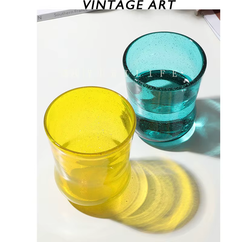 Verre à café en verre coloré