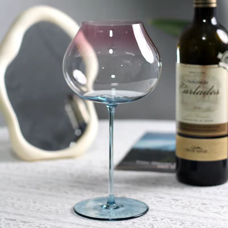Ensemble de 2 verres à vin rouge à dégradé de grande capacité de 750 ml