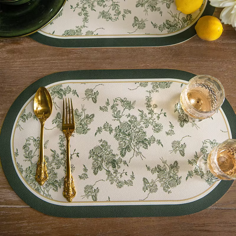 Napperons en cuir français pour Table à manger