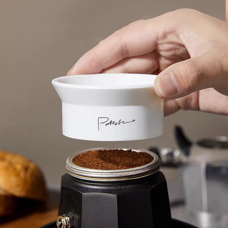 Pot à moka anti-vol avec anneau de remplissage de poudre