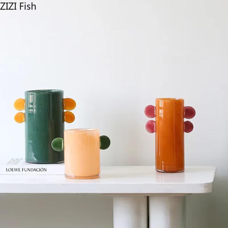 Vase en verre nickel é coloré
