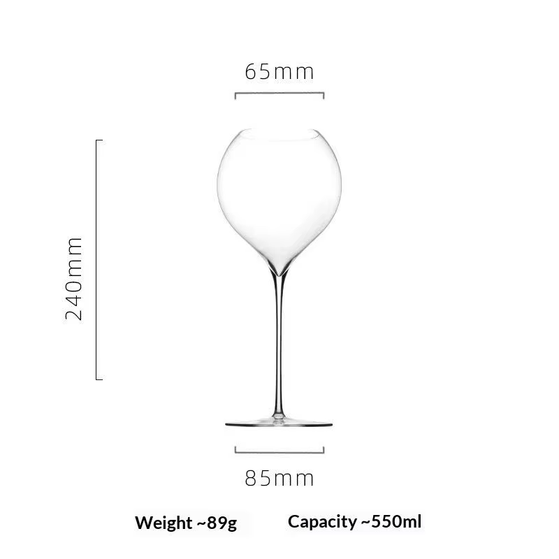 Verres à vin rouge ultra-fins de 500 ml