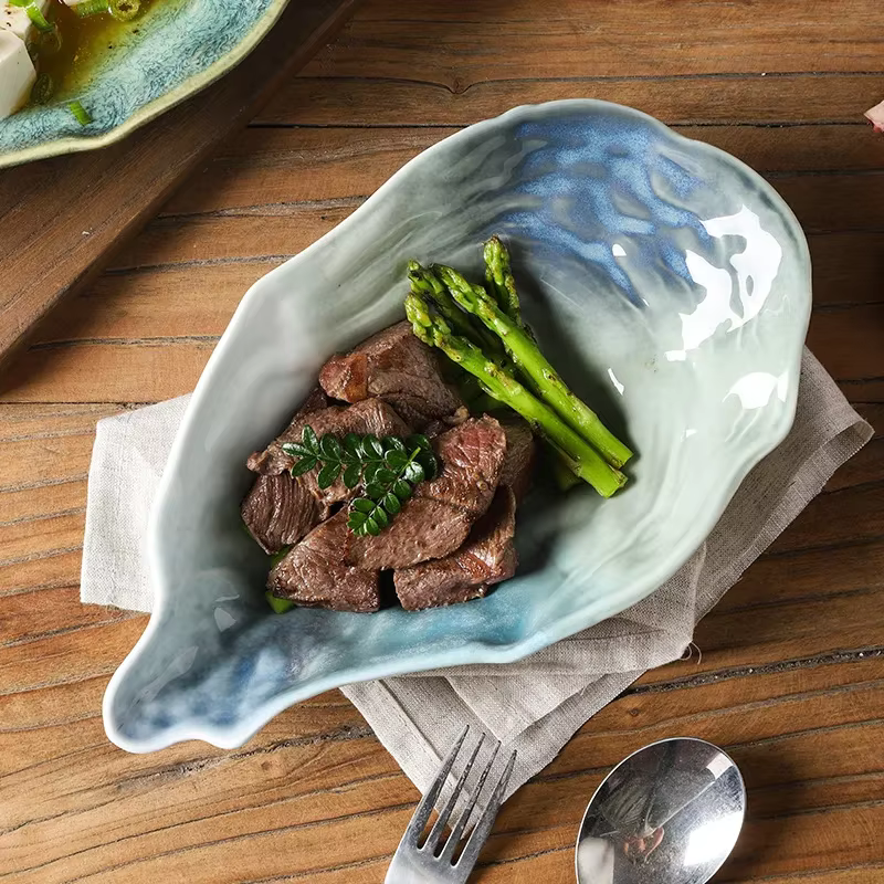 Assiette à huîtres en céramique