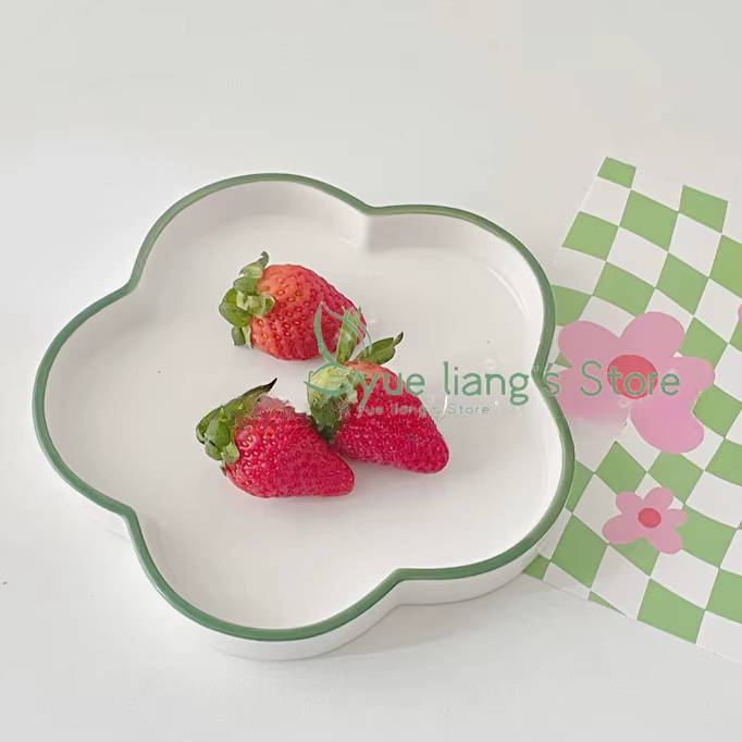 Rainbow Line Plum Blossom Small Plate
