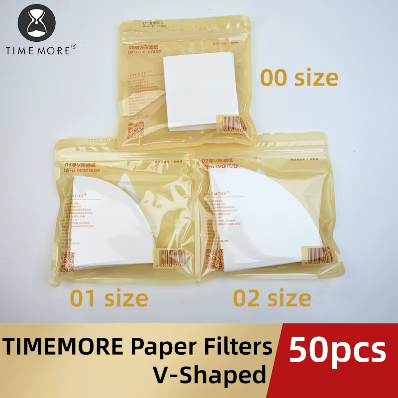 TIMEMORE papier filtre à café 50pcs verser sur les filtres