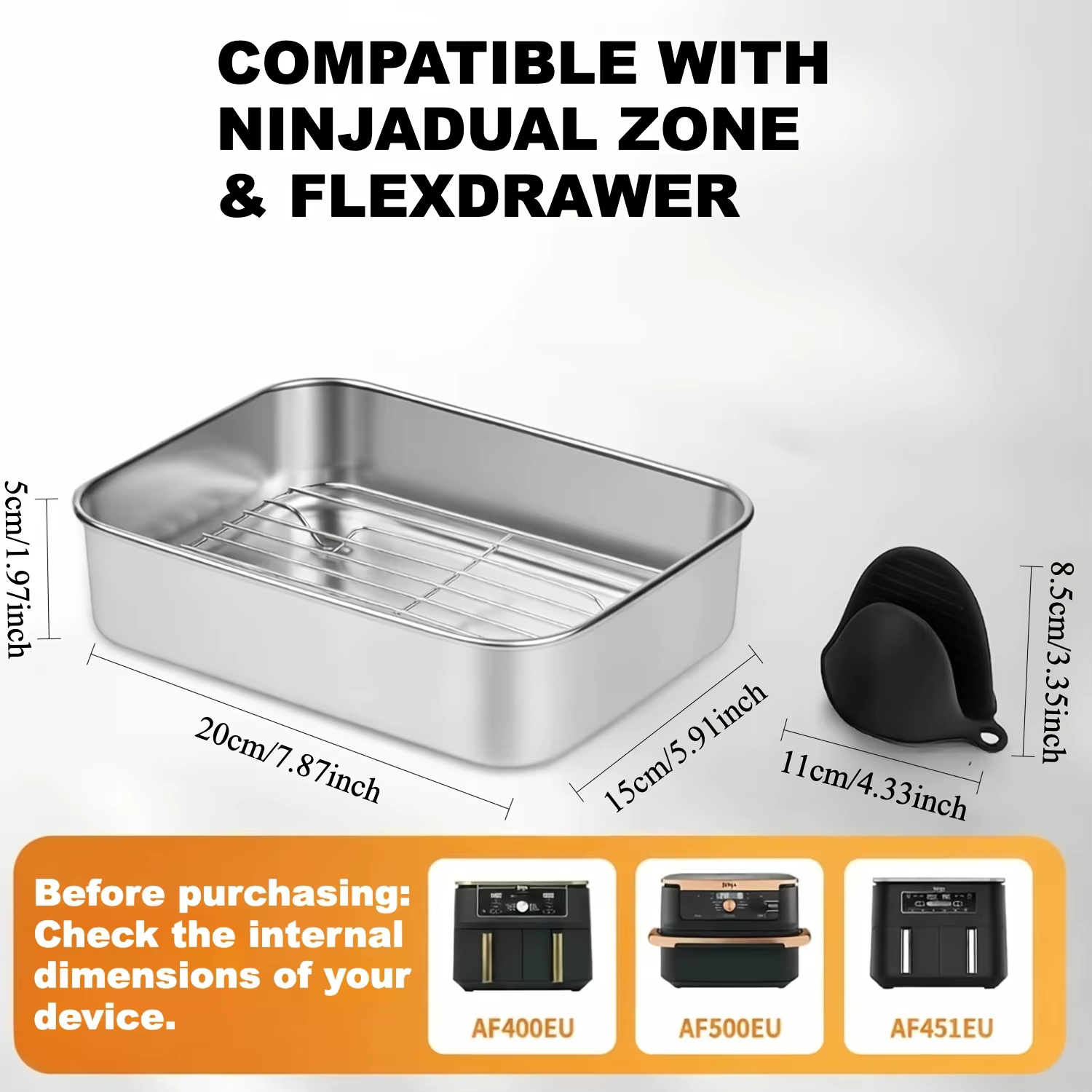 Plat à four en acier inoxydable pour friteuse à air