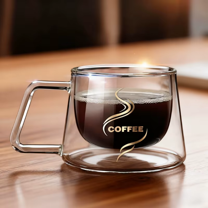 Tasse à café en verre à Double paroi de 200ml