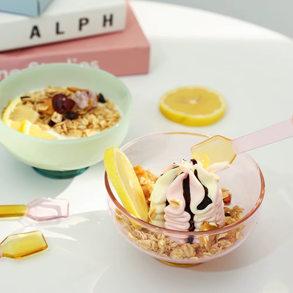 Petite cuillère en verre à Dessert créative