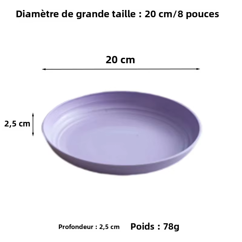 Assiette nordique en paille de blé
