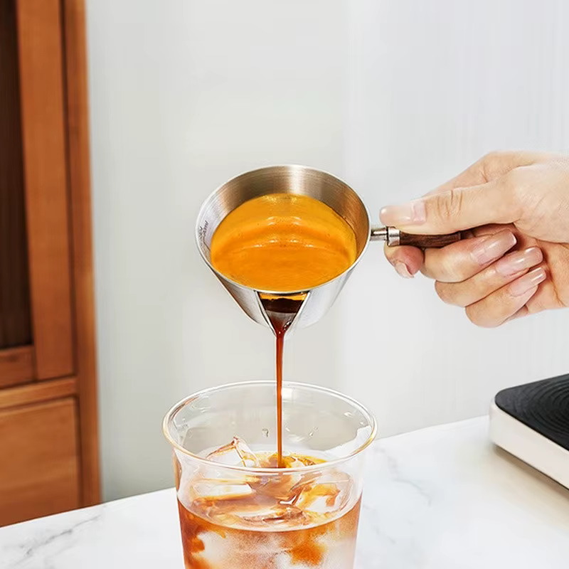 JUSTINLAU Tasse à expresso en acier inoxydable de 110 ml avec échelle graduée
