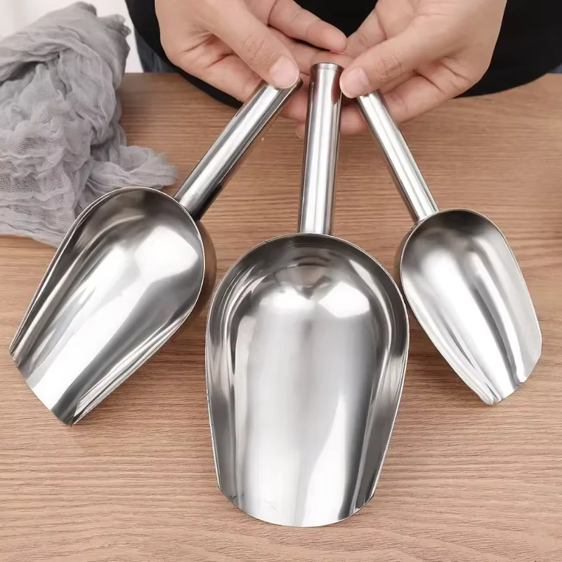 Pelle à glace multifonctionnelle en acier inoxydable