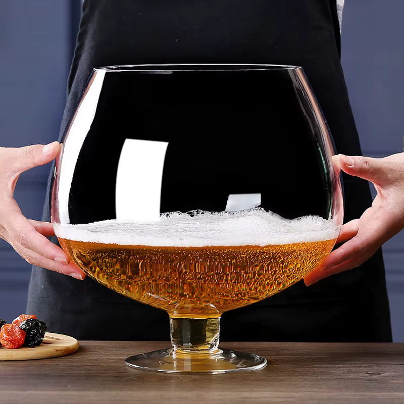 Verre à bière respirant de grande capacité