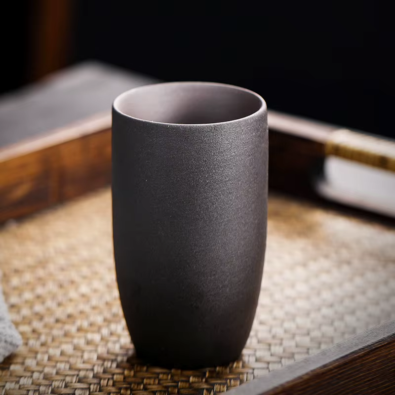 Tasses à café rétro en céramique brute