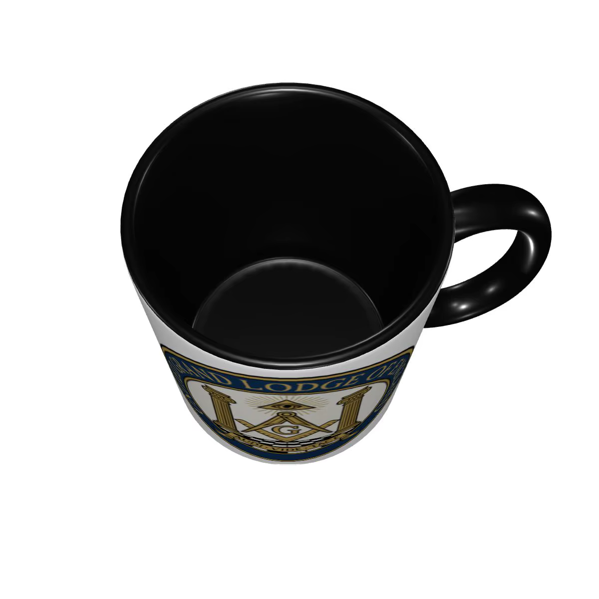 Tasse en céramique carrée et boussole