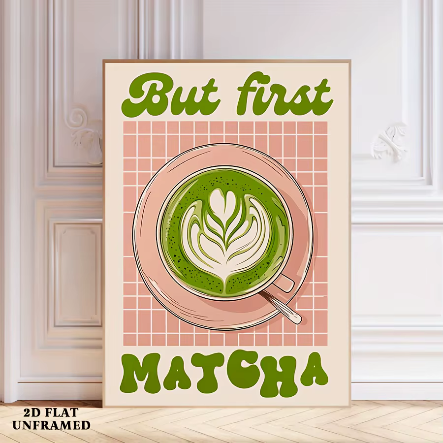 Affiche sur toile d'art Matcha Latte "Mout The First Matcha"