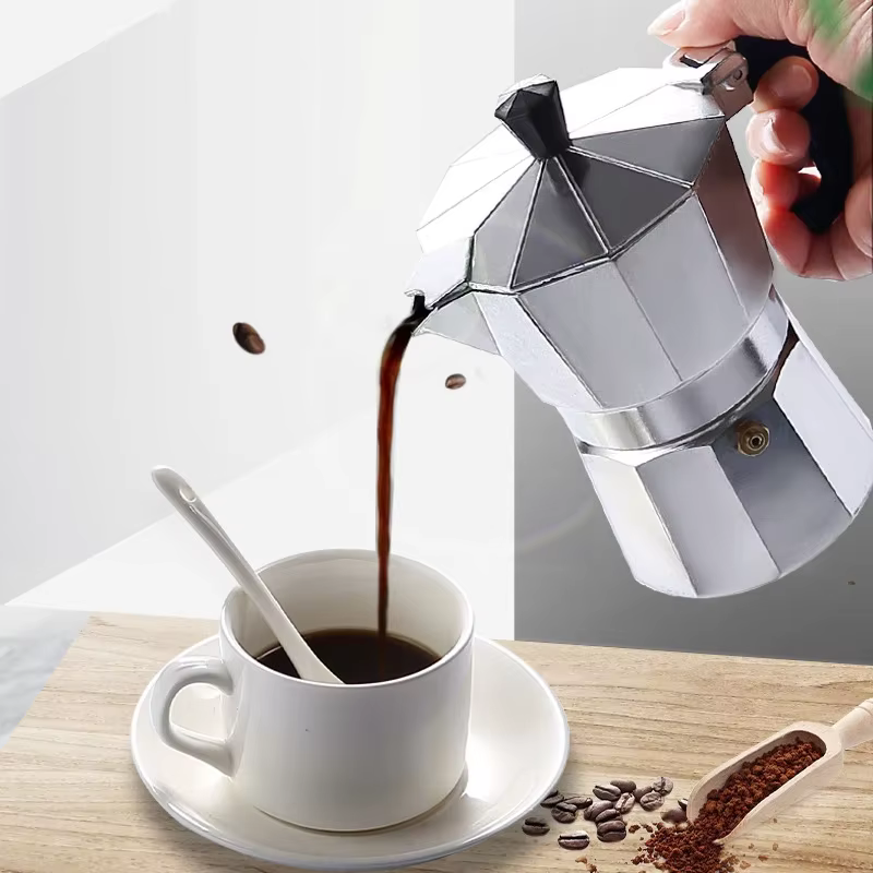 Cafetière portable en aluminium
