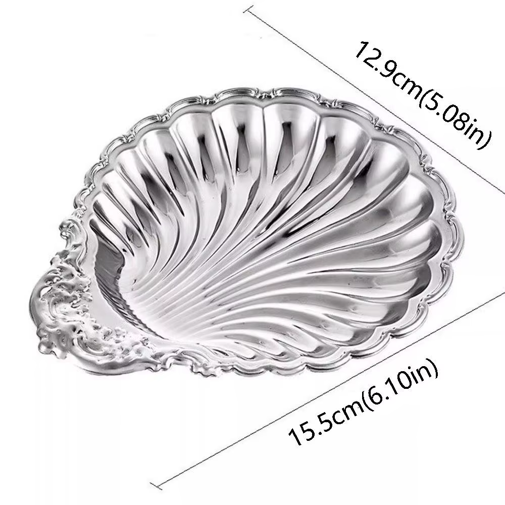 Assiette à dessert vintage couleur argent