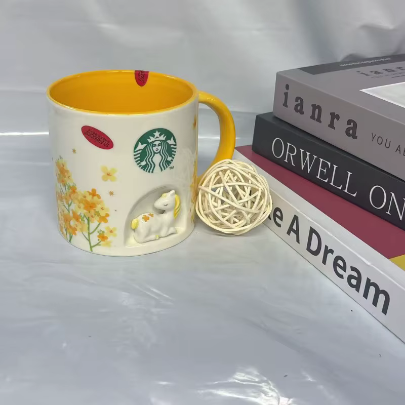  Mug en céramique Starbucks 355 ml avec figurine de poney 3D