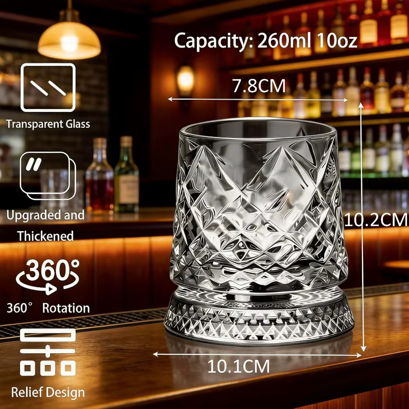 # # Verre à whisky rotatif de 280 ml