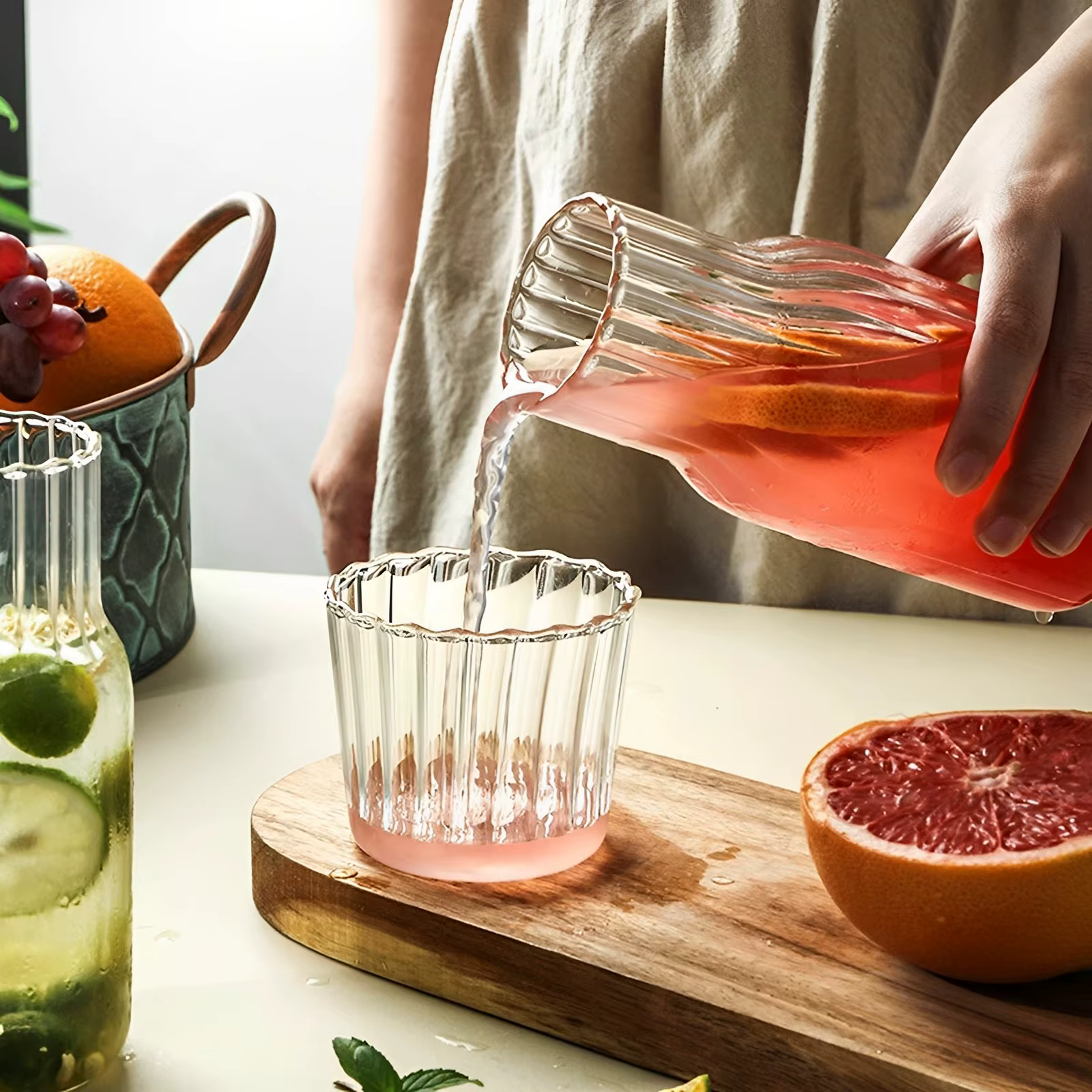 Ensemble de bouteilles d'eau en verre 550ML/600ML