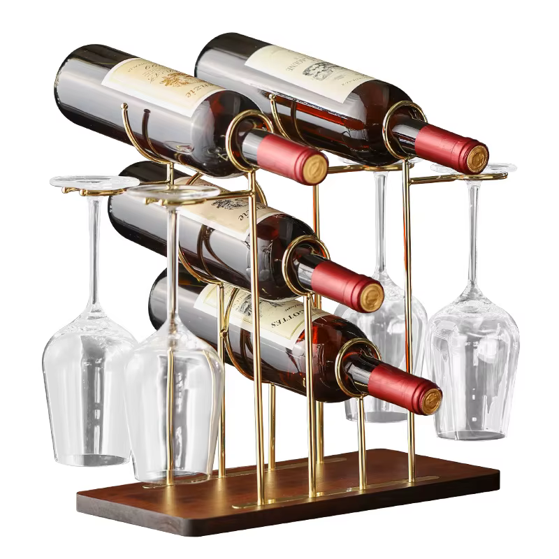 Support de verre à vin en bois créatif suspendu