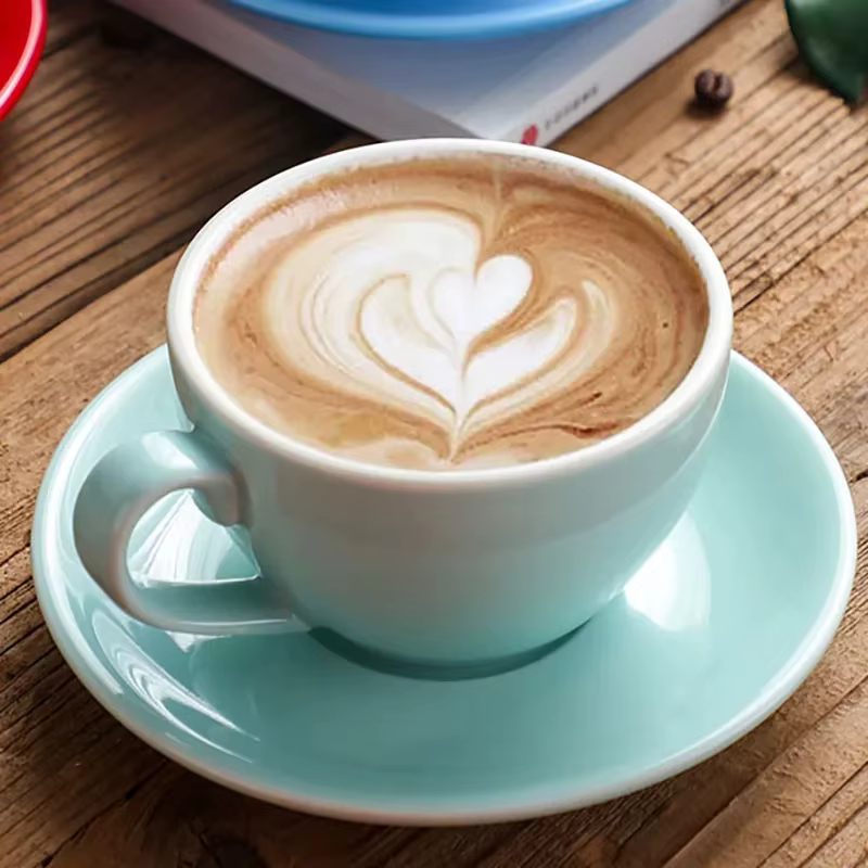 Leeseph – tasse à café en céramique avec soucoupe
