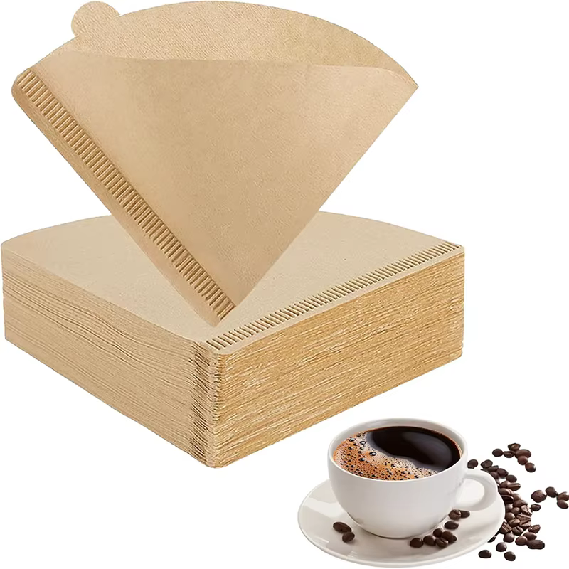 100 pièces papiers de filtre à café (1-4 tasses)